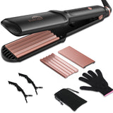 SixriverLady 2 in 1 Straightener Flat Crimper Waver Hair Tool