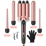 SixriverLady 5 in 1 Curling Wand Set