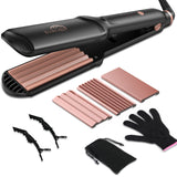 SixriverLady 3 in 1 Flat Straightener and Waver Hair Tool