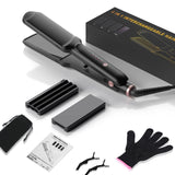 SixriverLady 2 in 1 Flat Straightener and Waver Hair Tool - Black