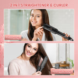 SixriverLady 3 in 1 Flat Straightener and Waver Volumizing Crimper