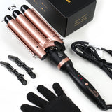 SixriverLady 3-Fass-Lockenstab, schnell erhitzender Haarcrimper, Haarspange 