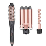 SixriverLady 3-in-1 Interchangeable Curling Crimper Roller with Hot Air Brush