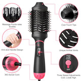 SixriverLady 4 in 1 Hair Dryer Brush, Blowout Brush Hair Dryers & Styler Volumizer-Pink