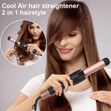 SixriverLady Cool Air Funktion Friseursalon Lockenwickler 2-in-1 Haarglätter Lockenwickler