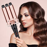 SixriverLady 4-in-1 austauschbares Waver-Lockenstab-Set mit Lockenbürste