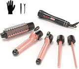 SixriverLady 5 in 1 Curling Wand Set with 3 Barrel Hair Crimper Hair Tool