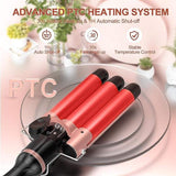 SixriverLady New Design Waver 3-in-1 Hot Comb Roller Curler Austauschbares Lockenstab-Set