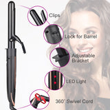 SixriverLady 5-in-1 Curling Iron Set - Black