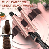 SixriverLady New Design Waver 3-in-1 Hot Comb Roller Curler Austauschbares Lockenstab-Set