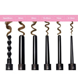 SixriverLady 6-in-1-Wechselkopf-Curlstab-Curling-Set