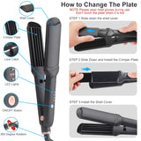 SixriverLady 2 in 1 Flat Crimper Waver Hair Tool