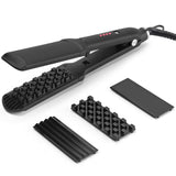 SixriverLady 3-in-1 Interchangeable Plates Professional Straightener and Curler