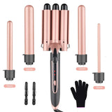 SixriverLady 5 in 1 Curling Iron Set Hair Curler Roller