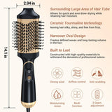 SixriverLady Brosse pour sèche-cheveux 4 en 1, brosse soufflante, sèche-cheveux et volumateur styler 